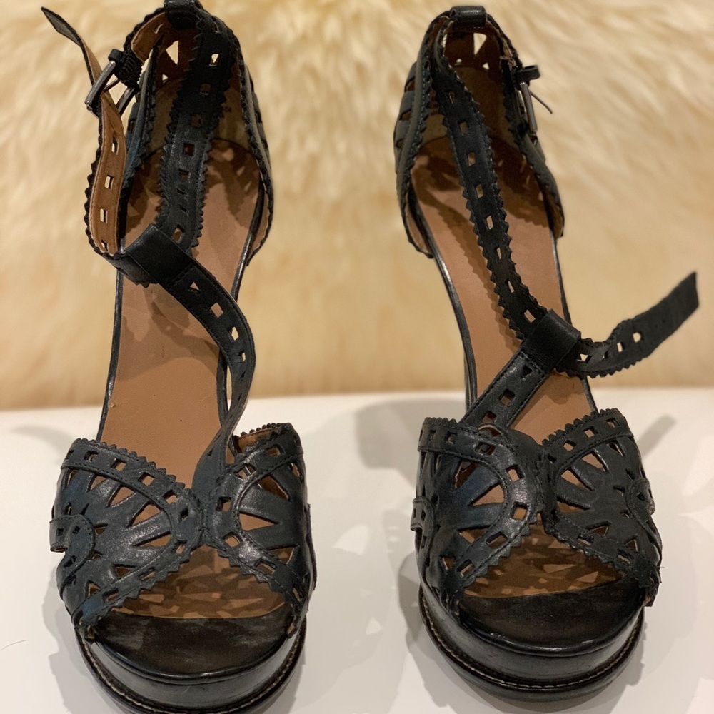 Laser Cut Design Leather Heels